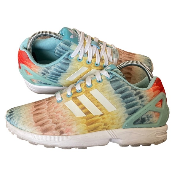 Adidas Torsion Womens ZX Flux Running Shoes Multicolor Pastel Print Size 8 EUC - Picture 11 of 12